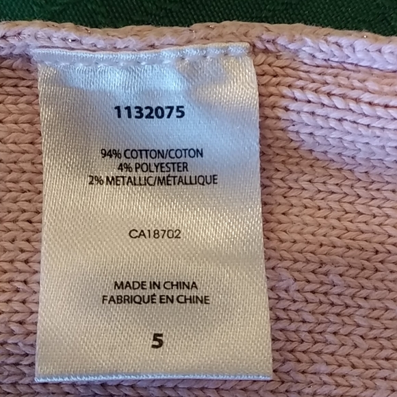 Rococo Girls Shiny Pink Pull Over Sweater - Picture 6 of 8